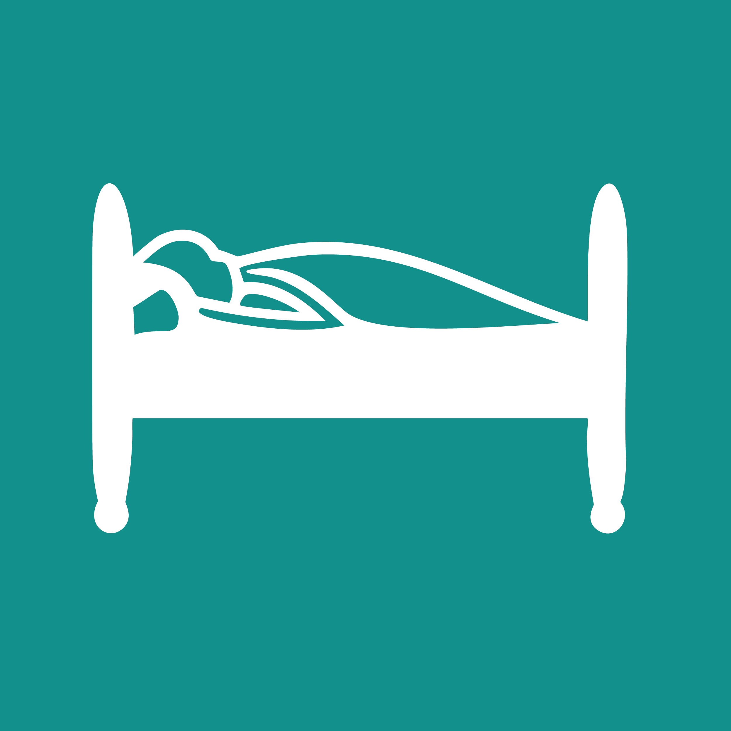 sleeping in a bed icon