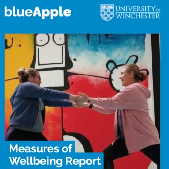 Cover of Blue Apple report showing two people dancing