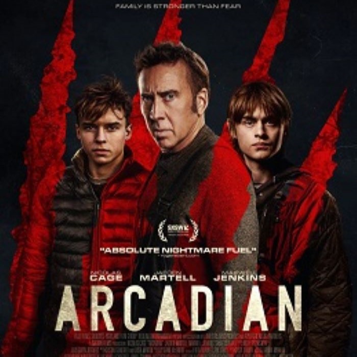 Film poster Arcadia. Nic Cage