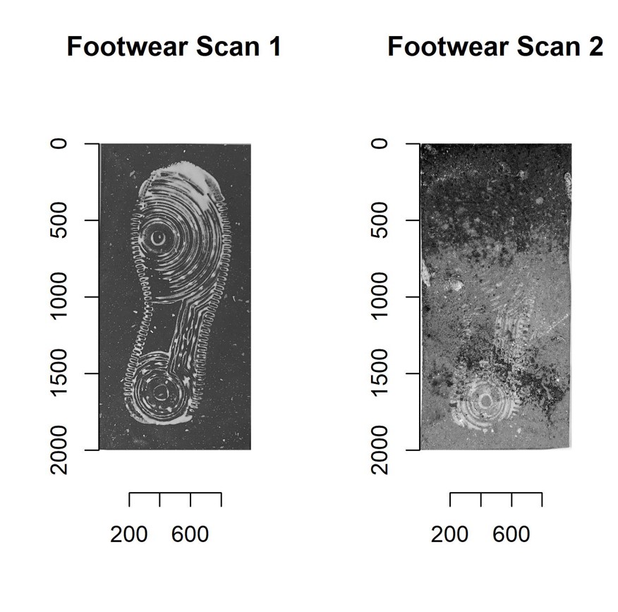 Scans of footprints