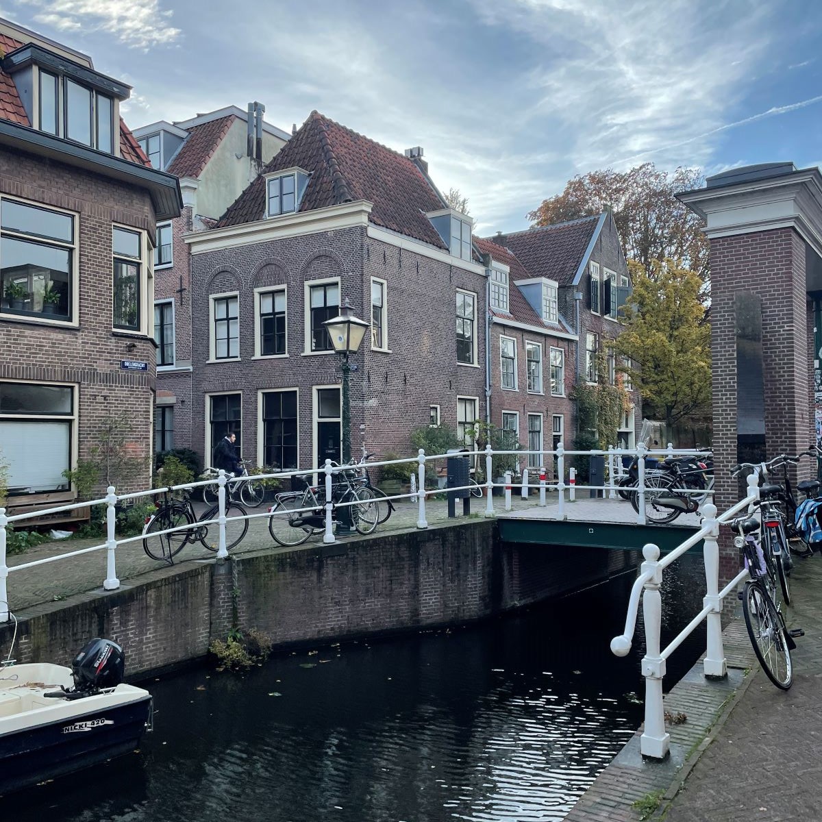Dutch town with canal