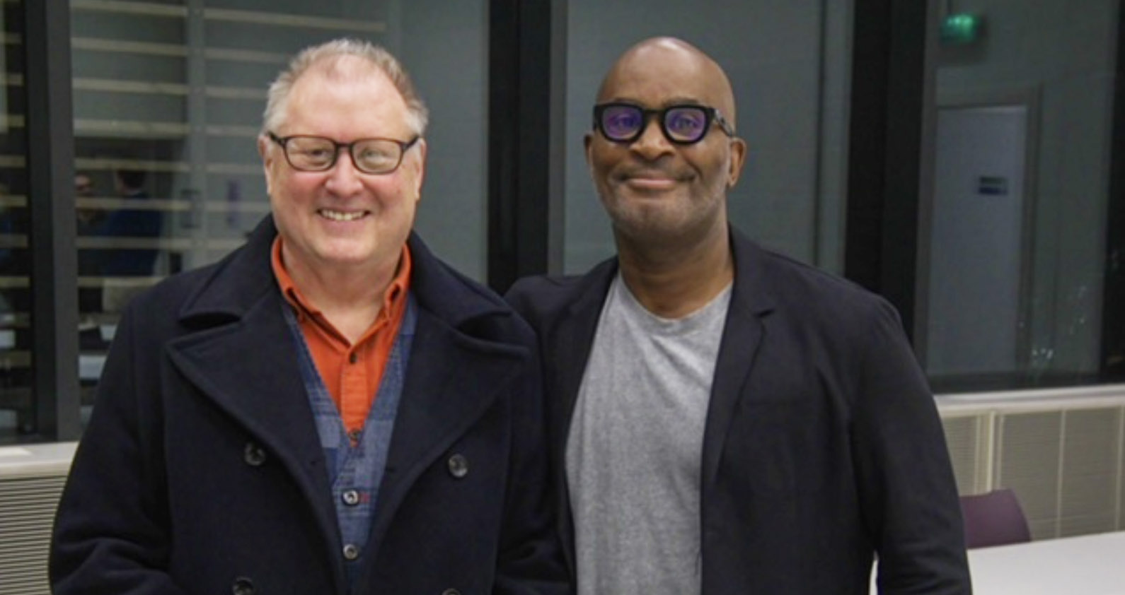 Climate scientist Professor Bill McGuire and Professor Robert Beckford, Director of the University of Winchester Institute for Climate and Social Justice