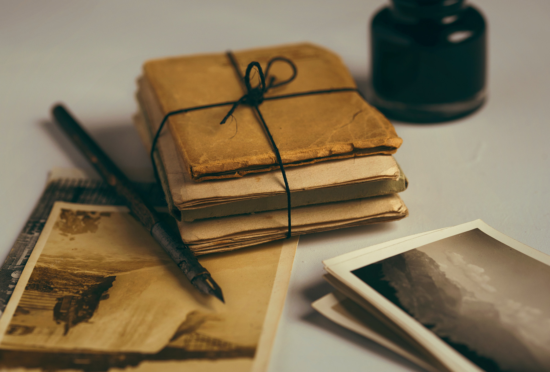 Old photographs and notebooks