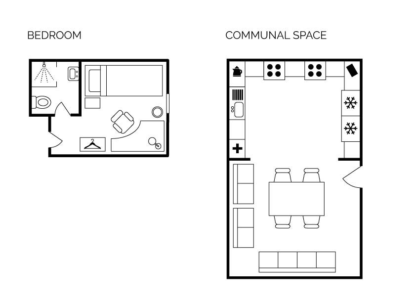 Floor plan of Burma Road accommodation