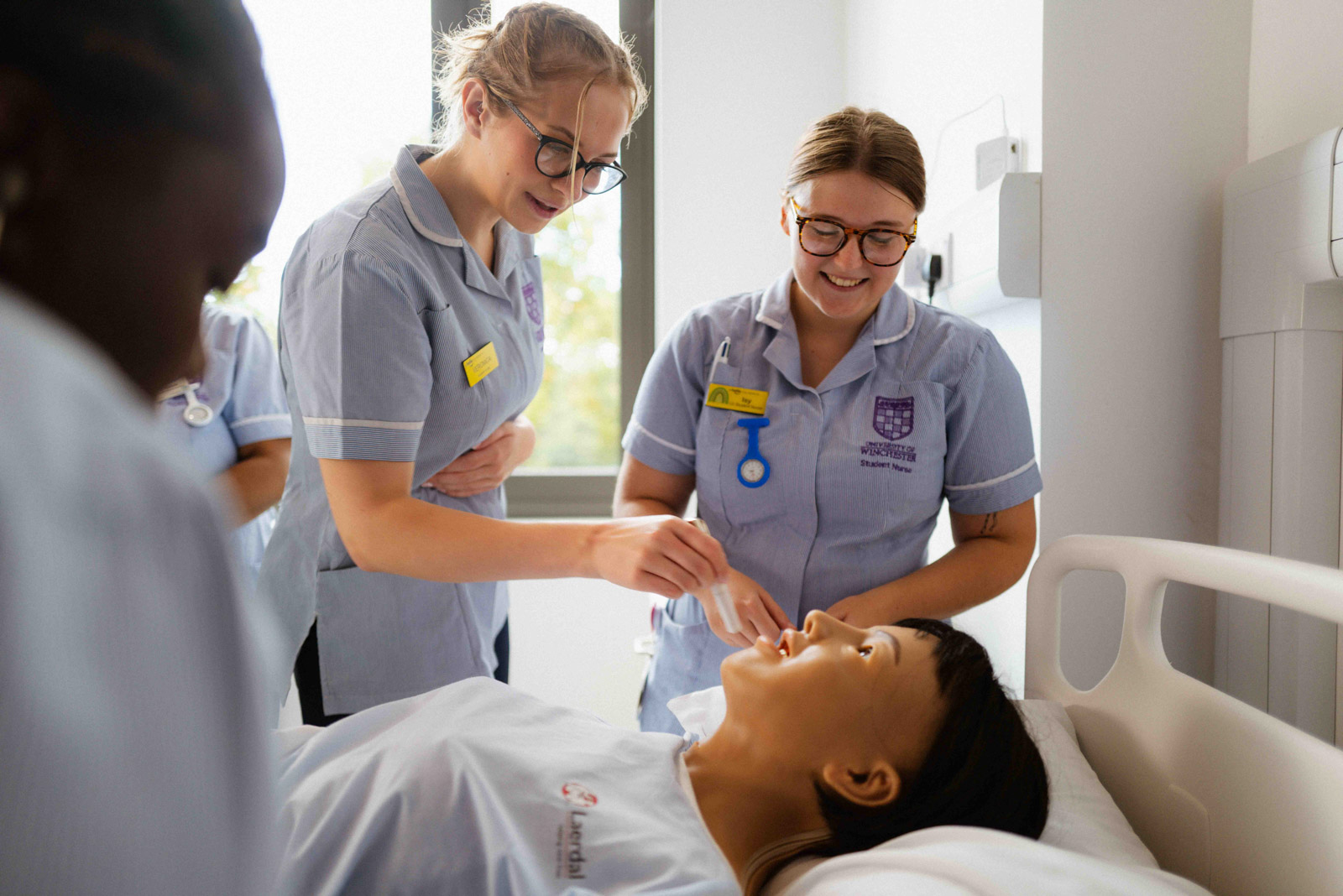 Nurses studying at the University