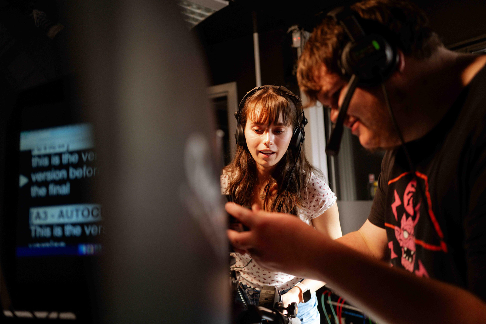 A student studying in their work space