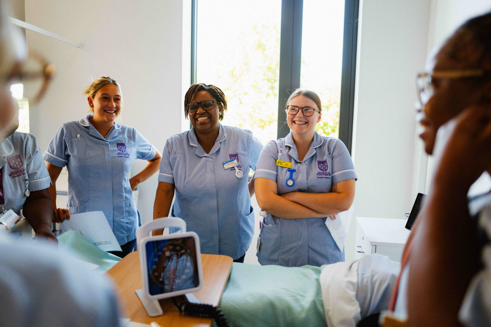 Nurses studying at the University