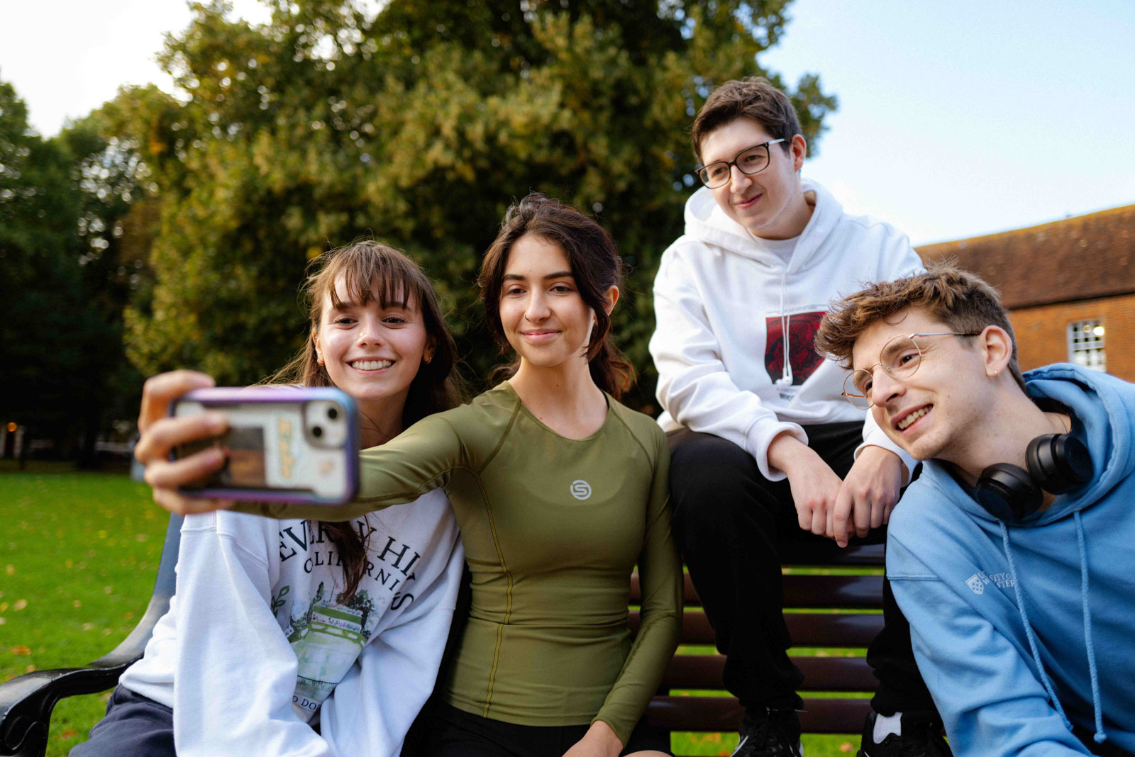 Students taking a selfie