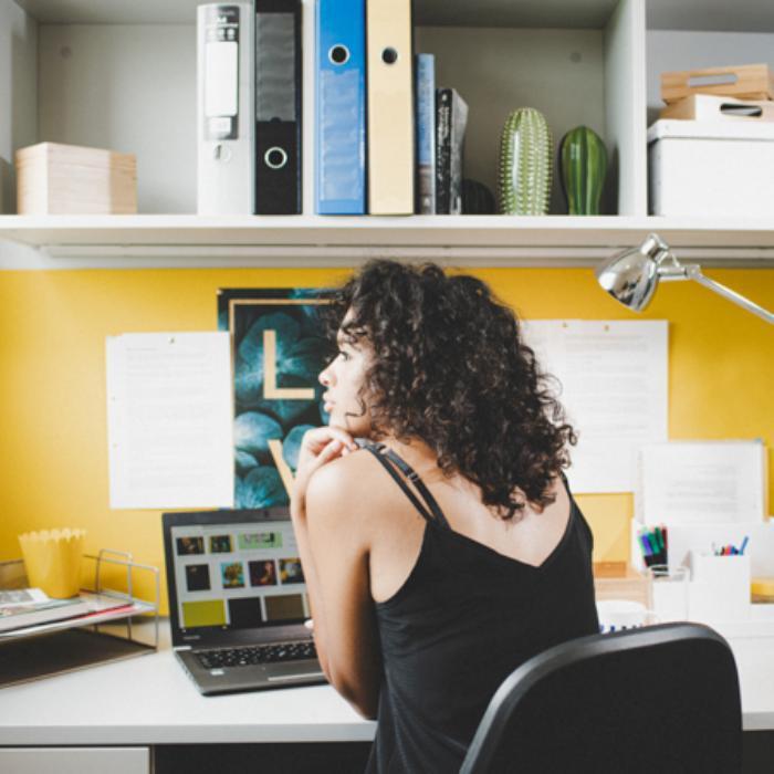 Student at desk