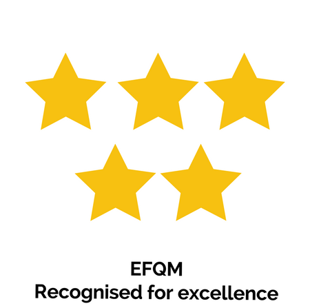 5 stars image for excellence from EFQM