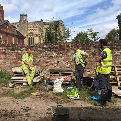 Archaeological investigations in Winchester with three archaeologists