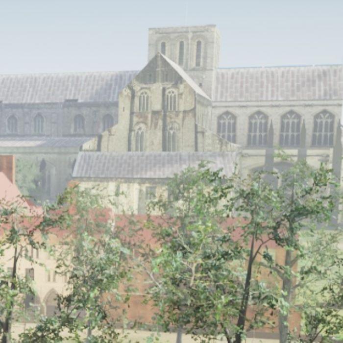 CGI images of Winchester Cathedral close