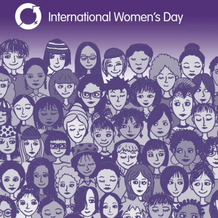 International Women's Day illustration of women's head