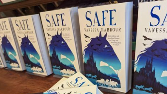Copies of Safe at the book launch