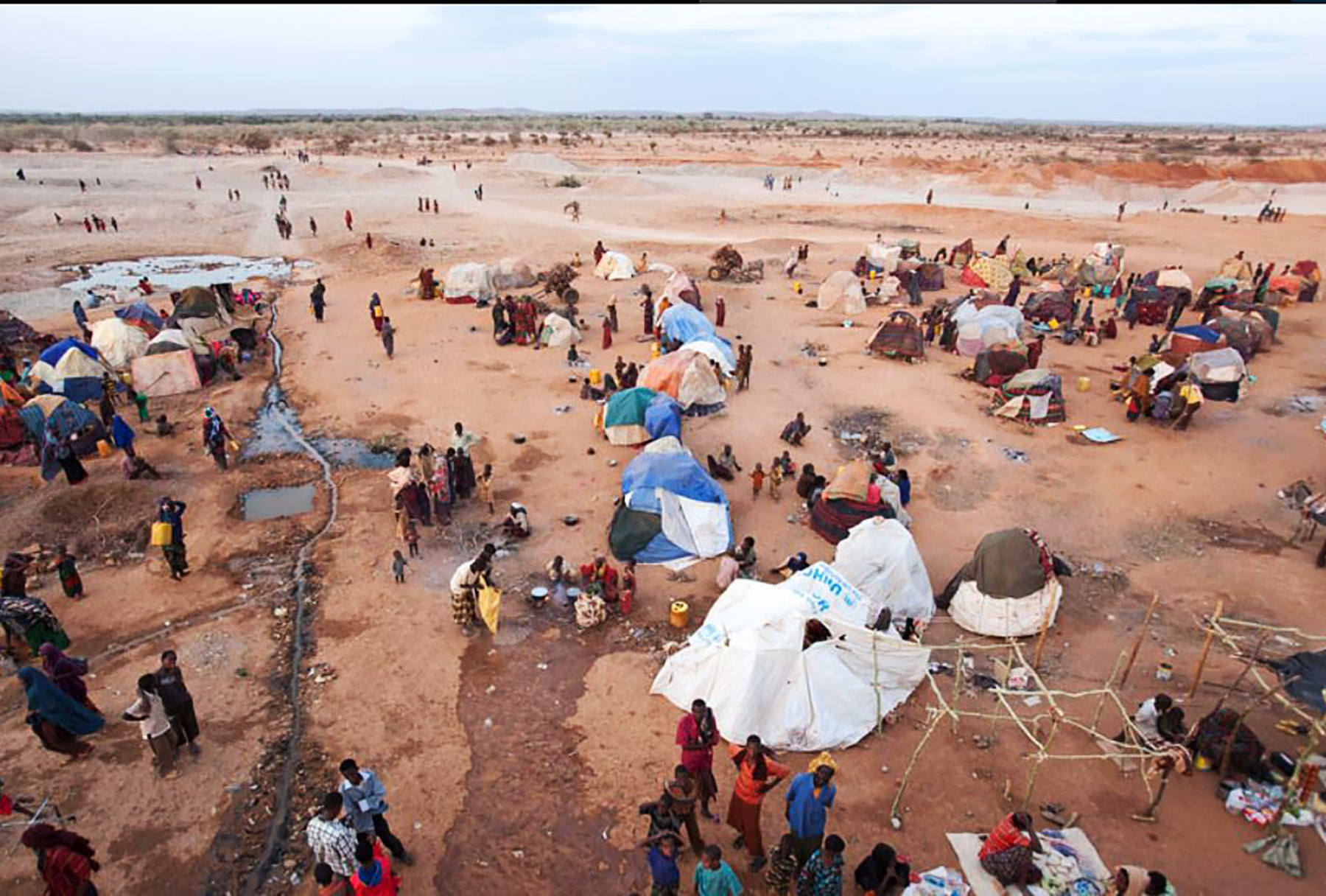 Compassion is a major value at Winchester: image of a refugee camp to illustrate our Forced Migration Network
